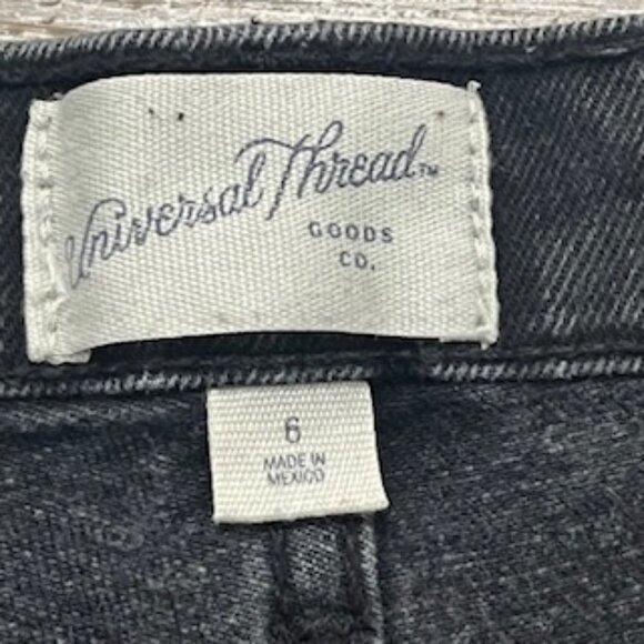 Universal Thread Black Jean‎ Shorts Women’s Size 6 Denim High Rise Shorty Short - Picture 4 of 7